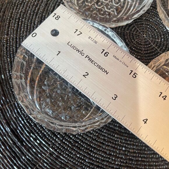 Pineapple 🍍 Clear Glass Coasters Ideal for Small Glasses or Candles! - Picture 3 of 4